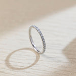 Stunning 0.6 CT Round Moissanite Stones Full Eternity Wedding Band 7
