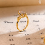 Stunning 3.0 CT Marquise Moissanite Engagement Ring with 3 Stones Design 5