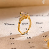 Stunning 3.0 CT Marquise Moissanite Engagement Ring with 3 Stones Design 5