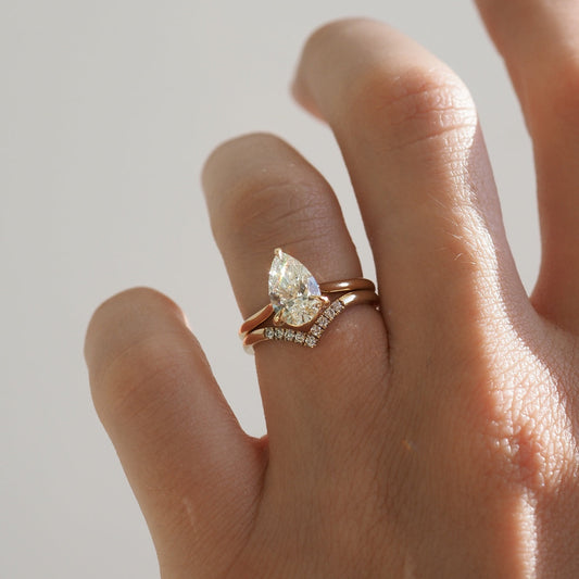 Stunning 1 CT Pear Moissanite Engagement Ring with Solitaire Design 2