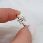Stunning 2 CT Oval Moissanite Engagement Ring with Twisted Pave Design 5