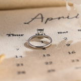 Stunning 3.0 CT Emerald Moissanite Engagement Ring with Solitaire Design 3