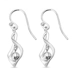 Round Cut Cubic Zirconia in 925 Sterling Silver Earrings 4
