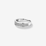 0.30 CT Round Moissanite Pave Men's Wedding Band in Solid Gold 4