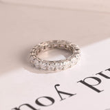 Stunning 0.5 TCW Asscher Moissanite Stones Full Eternity Wedding Band 3
