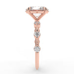 Stunning 2.11 CT Oval Moissanite Engagement Ring with Dainty Pave Design 10