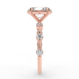 Stunning 2.11 CT Oval Moissanite Engagement Ring with Dainty Pave Design 10