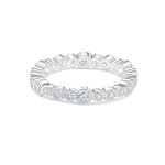Stunning 0.4 TCW Round Moissanite Stones Full Eternity Wedding Band 1