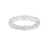 Stunning 0.4 TCW Round Moissanite Stones Full Eternity Wedding Band 1