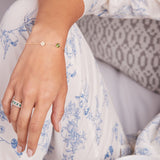 0.84 CT Round Peridot Lab Made Diamond-August Birthstone Bracelet 6