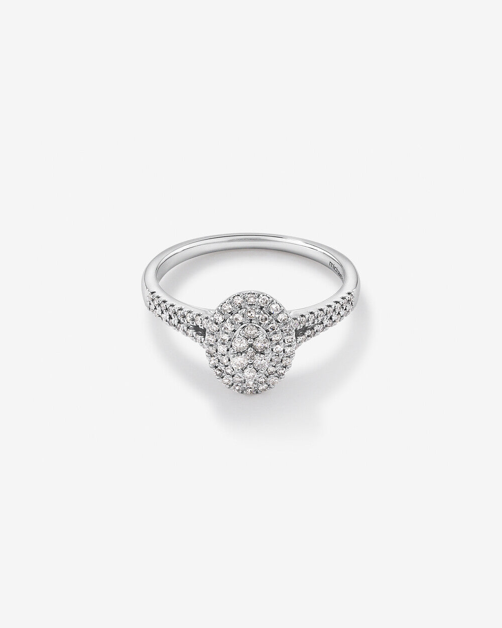 Stunning 0.30 TCW Round Moissanite Engagement Ring with Cluster Design 1