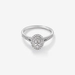 Stunning 0.30 TCW Round Moissanite Engagement Ring with Cluster Design 1