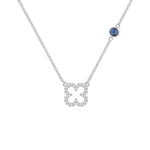0.25 CT Round Sapphire Lab Made Diamond- September Birthstone Necklace 7