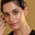 2.0 TCW Oval Cut Moissanite Stud Earrings in Gold 5