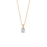1.0 CT Pear Cut Moissanite Diamond Solitaire Pendant Necklace in Solid Gold 3