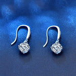 Round Cut Cubic Zirconia in 925 Sterling Silver Earrings 4
