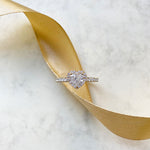 Stunning 0.5 CT Heart Moissanite Engagement Ring With Halo & Pave Design 6
