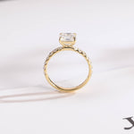 Stunning 1.0 - 2.0 CT Asscher Moissanite Engagement Ring With Pave Design 7