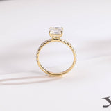 Stunning 1.0 - 2.0 CT Asscher Moissanite Engagement Ring With Pave Design 7