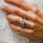 Oval Cut Three Stone Style Cubic Zirconia in 925 Sterling Silver Ring 3