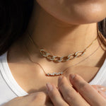 1.50 TCW Round, Emerald, Pear, Cushion & Oval Moissanite Diamond Multi Stone Necklace in Solid Gold 6