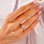 Stunning 1.0-2.0 CT Oval Moissanite Engagement Ring with Pave Design 6