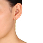 Round Cut Cubic Zirconia in 925 Sterling Silver Earrings 5