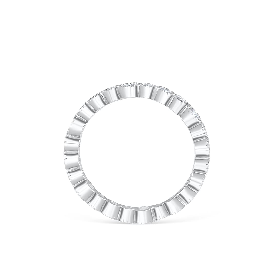 Stunning 0.4 TCW Round Moissanite Stones Full Eternity Wedding Band 3