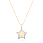0.40 TCW Round Moissanite Diamond Star Pendant Necklace in Solid Gold 2