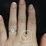 Stunning 2.0 CT Oval Moissanite Engagement Ring with Solitaire Design 6