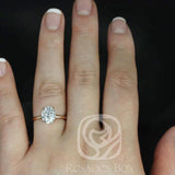 Stunning 2.0 CT Oval Moissanite Engagement Ring with Solitaire Design 6