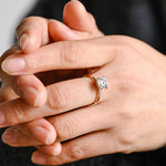 Stunning 0.5 - 1.5 CT Round Moissanite Engagement Ring With Solitaire Design 4
