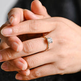 Stunning 0.5 - 1.5 CT Round Moissanite Engagement Ring With Solitaire Design 4