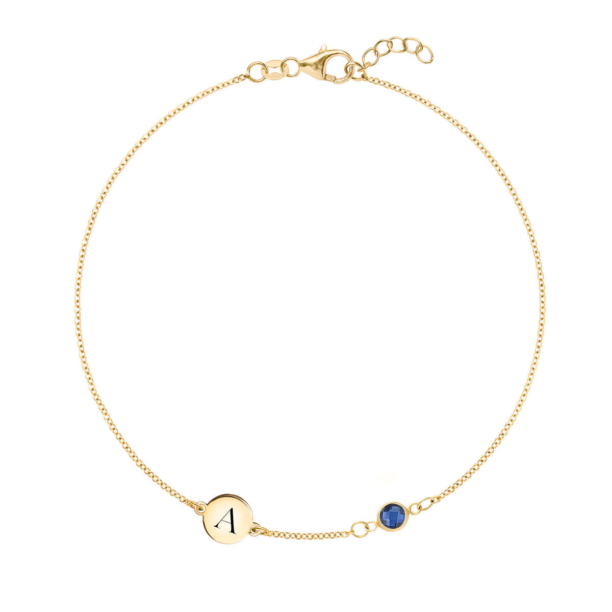 0.25 CT Round Sapphire Lab Made Diamond- September Birthstone Bracelet 1