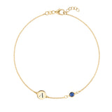 0.25 CT Round Sapphire Lab Made Diamond- September Birthstone Bracelet 1