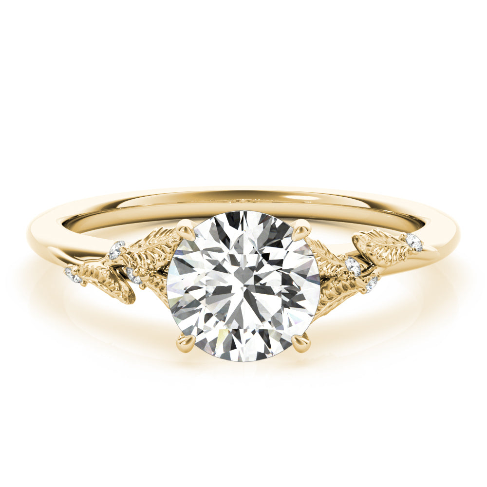Stunning 1.0-2.0 CT Round Moissanite Engagement Ring with Nature-Inspired Design 1