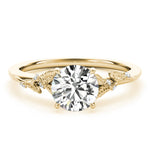 Stunning 1.0-2.0 CT Round Moissanite Engagement Ring with Nature-Inspired Design 1
