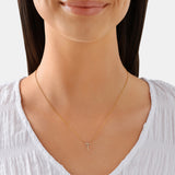 Round Cut Cubic Zirconia in 925 Sterling Silver Necklace 4