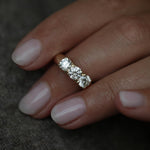 1.50 CT Round Three Stones CVD EF/VS Diamond Wedding Band 9