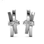 Round Cut Cubic Zirconia in 925 Sterling Silver Earrings 2