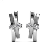 Round Cut Cubic Zirconia in 925 Sterling Silver Earrings 2
