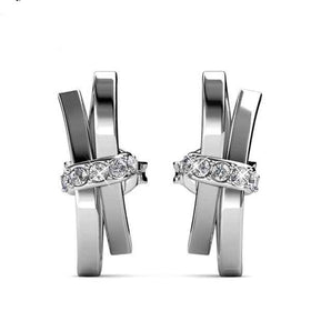 Round Cut Cubic Zirconia in 925 Sterling Silver Earrings