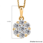 Round Cut Cubic Zirconia in 925 Sterling Silver Necklace 6