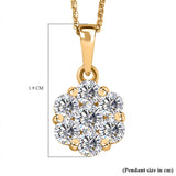 Round Cut Cubic Zirconia in 925 Sterling Silver Necklace 6