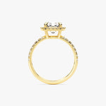 Stunning 1.0-2.0 CT Cushion Moissanite Engagement Ring with Halo & Pave Design 3