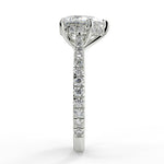 Stunning 0.81 CT Pear Moissanite Engagement Ring with Hidden Halo & Pave Design 7