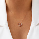 Round Cut Cubic Zirconia in 925 Sterling Silver Necklace 4