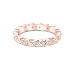 Stunning 0.3 TCW Round Moissanite Stones Twisted Eternity Wedding Band 1