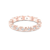 Stunning 0.3 TCW Round Moissanite Stones Twisted Eternity Wedding Band 1