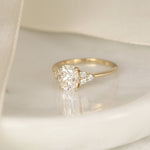 Stunning 1.50 CT Cushion Moissanite Engagement Ring with Cluster Design 2